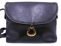 LANCEL ランセル 本革 レザー ショルダー バッグ 黒 ■■ レディース
