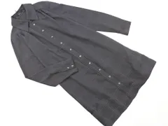 COMME CA ISM コムサイズム チェック 長袖 チュニック シャツ ワンピース sizeL/グレー ■◇ レディース