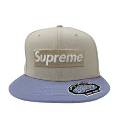 シュプリーム Supreme キャップ メンズ ブランド   ポリエステル チャンピオンシップ アイボリー ブルー サイズ７ 5/8（60.6cm） NEW ERAコラボ  かっこいい 【中古】