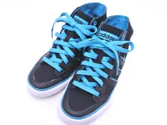 adidas アディダス NEO ネオ G11976 切替 ハイカット スニーカー size23ｃｍ/黒ｘ青 ■■ レディース