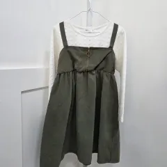 130 日本 ikka カーキ サスペンダー ONE PIECE
