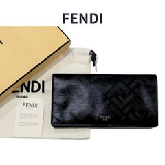 FENDI シャドー 財布 ブラックレザー 財布 - メルカリ