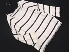 ZARA basic ザラ ベーシック カットオフ ボーダー プルオーバー カットソー sizeM/白ｘ紺 ■◇ レディース