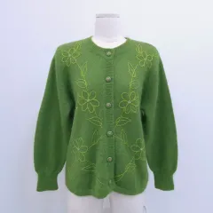 Leece フラワー 刺繍 ウール ニット カーディガンのサムネイル