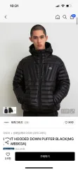 マハグリッド 軽量ダウン ブラック LIGHT HOODED DOWN PUFFERのサムネイル