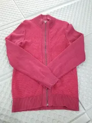 Tommy Hilfiger トミーヒルフィガー レッド COLOR ニット ジップアップ カーディガン