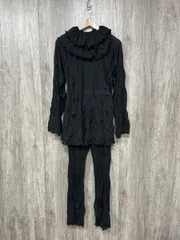 seri9 イージーパンツ シースルー セットアップ sizeF/黒 ■◇ レディース