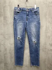 AZUL BY MOUSSY アズールバイマウジー ハイライズリメイクカットオフデニムスキニー デニムパンツ size27/ブルー ■■ レディース