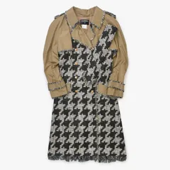 極美品 CHANEL シャネル ロングコート P25956W03546 サイズ50 ネクタイ ココマーク ツイード ブラウン ブラック ホワイト 中古 4b012766のサムネイル