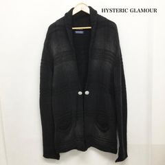 松本潤着 ヒステリックグラマー 薄手 スタッズカーディガン L ブラック