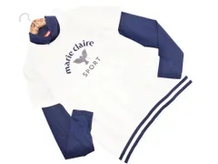 新品 marie claire マリクレール SPORT プリント レイヤード トレーニングウェア カットソー sizeM/白ｘ紺 ■◇ レディースのサムネイル