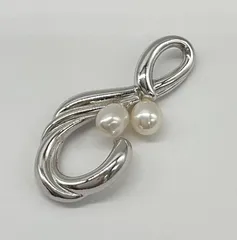 田崎真珠 TASAKI シルバー ネックレストップ ペンダントトップ パール付き