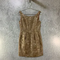 Grace Class グレースクラス ノースリーブ パーティー ドレス ベージュ系 34サイズ □〇