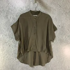 DOUX ARCHIVES ドゥアルシーブ ドローコード付き バックテール シャツ カーキ 38サイズ □〇のサムネイル