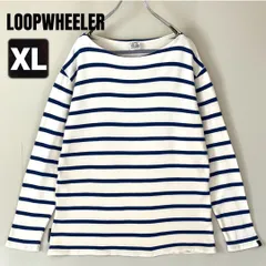LOOPWHEELER ループウィラー/Sweat Boat Neck バスクスウェットシャツ★ボーダー★旧式吊り編み機★男女XL   #2605M003のサムネイル