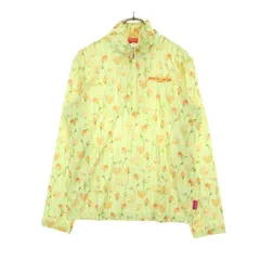 美品 marie claire SPORT マリクレールスポーツ 花柄 長袖 ハーフ ジップジャケット L イエロー レディース 古着