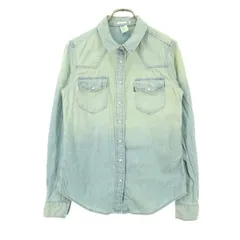 Levi's リーバイス 長袖 デニム ウエスタンシャツ S ブルー系 レディース 古着