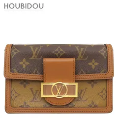 ルイヴィトン LOUIS VUITTON 2WAYバッグ ポルトフォイユ ドーフィーヌ レザー モノグラムキャンバス モノグラムリバースキャンバス ブラウン×ベージュ ゴールド金具 茶 チェーンショルダー クラッチ  M68746 SP4220【中古】