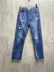 AZUL BY MOUSSY アズールバイマウジー 250CAA12-369G CRASH DENIM SLIM STRAIGHT デニムパンツ sizeM/ブルー ■◇ レディース