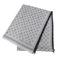 ルイ・ヴィトン LOUIS VUITTON ストール レディース メンズ ブランド コットン ストール･モノグラム エッセンシャル グレー M71619 春夏 おしゃれ ロゴ カジュアル 【中古】