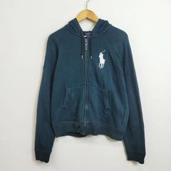 良品】ポロラルフローレン ジップアップ パーカー 短丈 フェード