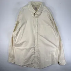 古着 ブルックスブラザーズ Brooks Brothers 長袖シャツ ボタンダウン L  イエロー系 無地 メンズ
