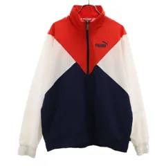 PUMA プーマ ウインドブレーカー M ネイビー ジャケット 裏メッシュ メンズ 古着