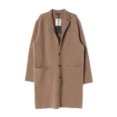 (新品) DKNY ディーケーエヌワイ キャメル ハンドメイド ウール Single ロング コート XLのサムネイル