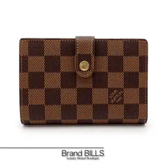 未使用品 LOUIS VUITTON ルイ・ヴィトン ポルトフォイユ・ヴィエノワ 折り財布 がま口 M61674 新型 ダミエ ブラウン ユニセックスのサムネイル