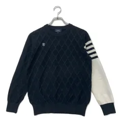 中古 レディース パーリーゲイツ PEARLY GATES セーター 0(S) ネイビー系 長袖 クルーネック ダイヤ柄