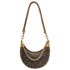 【中古】LOUIS VUITTON ルイヴィトン ループ M81098 RFID モノグラム ブラウン ショルダーバッグ ゴールド金具 レディース 人気 お洒落 プレゼント ギフト ヴィトン LV お出かけ 【ブランドギャラリー心斎橋店】
