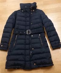 美品 BURBERRY バーバリー ノバチェック ダウンコート ベルト 黒 L