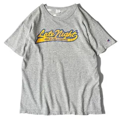 雰囲気系 80s USA製 Champion 88/12 ロゴ プリント 半袖 Tシャツ L / 80年代 アメリカ製 チャンピオン ビンテージ 霜降り グレー 襤褸