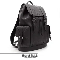未使用品 GUCCI グッチ バックパック リュック 625770 ジャンボGG レザー ブラック メンズ