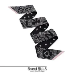 未使用品 CHANEL シャネル スリムバンドー スカーフ ヘアバンド AAA372 ココマーク カメリア シルク ブラック ホワイト ピンク レディース