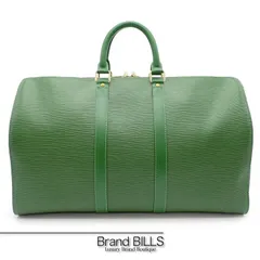 美品 LOUIS VUITTON ルイ・ヴィトン キーポル45 ボストンバッグ 旅行バッグ M42974 エピレザー ボルネオグリーン ユニセックス