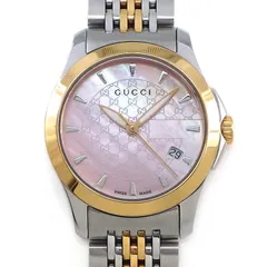 グッチ GUCCI 腕時計 Gタイムレス 126.5/YA126536 デイト 夜光針 GG柄 ピンクシェル文字盤 ピンクGP SS クオーツアナログ 【箱・保付き】 【中古】のサムネイル
