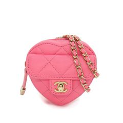 CHANEL シャネル ハート バッグ チェーンウォレット ミニバッグ ピンク 