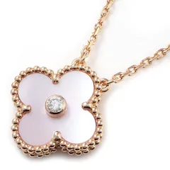 ヴァンクリーフ&アーペル Van Cleef & Arpels ネックレス ヴィンテージアルハンブラ VCARPMOP00 2025年 ホリデーコレクション クリスマス 限定モデル 1ポイント ダイヤモンド ピンク シェル K18PG 【箱・保付き】 【中古】のサムネイル