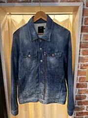 A-1872 AZUL by MOUSSY AZUL アズール Gジャン デニムジャケット トラッカージャケット ジャージー やわらか インディゴ サイズXLのサムネイル