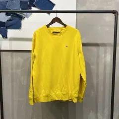 (105) トミーヒルフィガー ストリート カジュアル 刺繍 起毛 スウェット 長袖 Tシャツ
