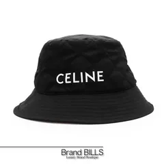 未使用品 CELINE セリーヌ ロゴ バケットハット 2AUB0930C #M ナイロン ブラック ユニセックスのサムネイル