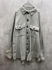 新品 AZUL BY MOUSSY アズールバイマウジー ビッグシルエット 長袖 シャツ ジャケット sizeL/セージグリーン  ◇■レディース