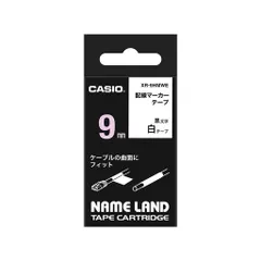 カシオラベルライターネームランド配線マーカーテープ9mmXR-9HMWE白のサムネイル
