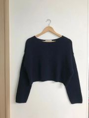 DEMYLEEネイビー リブセーター - メルカリ