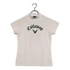中古 レディース キャロウェイ Callaway 半袖シャツ L 白 ホワイト モックネック