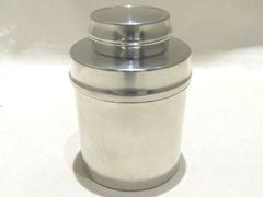 美品 乾茂號造 茶筒 茶入 茶壷 茶道具 ◇ 錫製 シルバーカラー 茶芯 茶心 茶器 コレクション ヴィンテージ ▼8D 美品 乾茂號造 茶筒 茶入 茶壷 茶道具 ◇ 錫製 シルバーカラー 茶芯 茶