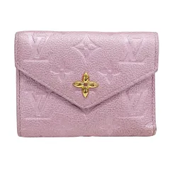 ルイ・ヴィトン LOUIS VUITTON 財布 レディース ブランド 三つ折り財布 モノグラムアンプラント ポルトフォイユ・ヴィクトリーヌ ピンク M82343 コンパクトウォレット おしゃれ 可愛い ロゴ 光沢感 【中古】