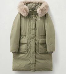 美品【2017名作・襟ロゴ有】BALENCIAGA スウィングダウンコート 34 