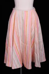 チェスティ Chesty 17AW Neon Stripe スカート フレア ロング ストライプ 0 マルチカラー /ka0425